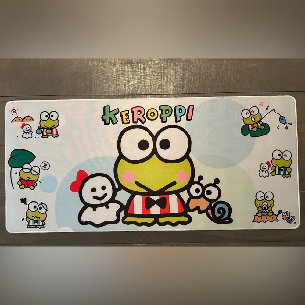 Keroppi Desk Mat - Green and Red